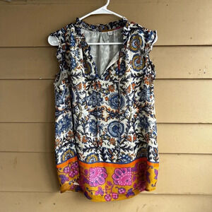 Joie - Bohemian Floral Sleeveless Top - Size M